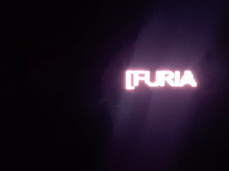 detalhe de um dos painéis de LED